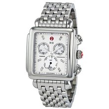 Michele Deco XL Diamond Chronograph Mother of Pearl Stainless Steel Ladies MWW06Z000012