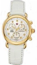 Michele Signature CSX-36 Mother of Pearl Dial Gold-tone White Leather Ladies MWW03M000202