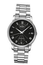 Mido M0104081105300 Baroncelli Iii M010.408.11.053.00 Black Dial Stainless Steel Case Automatic Movement