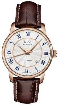 Mido M86002218 Baroncelli II M8600.2.21.8 Silver Dial Steel Case Automatic Movement