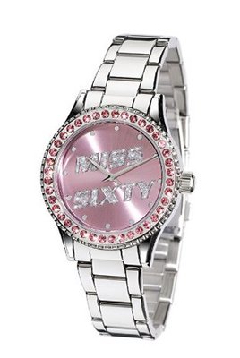 Miss Sixty Ladies Sr4004 In Collection Glenda, 2 H and S, Pink Dial and Stainless Steel Bracelet