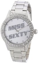 Miss Sixty Ladies Sr4005 In Collection Glenda, 2 H and S, Silver Dial and Stainless Steel Bracelet