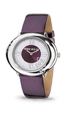 Miss Sixty Ladies Srk002 In Collection Fiesta, 2 H and S, Silver Dial and Purple Strap