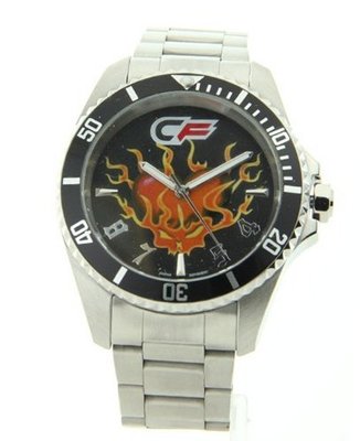 Cage Fighter Silver Stainless Steel Rotating Bezel Cf332018ssbk