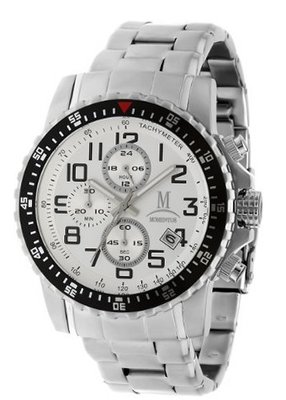 Momentus Silver Stainless Steel White Dial Chronograph FS282S-02SS