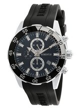 Momentus Stainless Steel Black Rubber Band & Dial Chrono FS310S-04RB