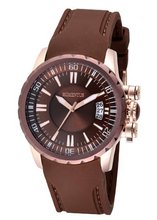 Momentus Stainless Steel Brown Rubber Band Dial TR108R-06RB