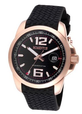Momentus Stainless Steel with Black Rubber Band & Dial FS315R-04RB