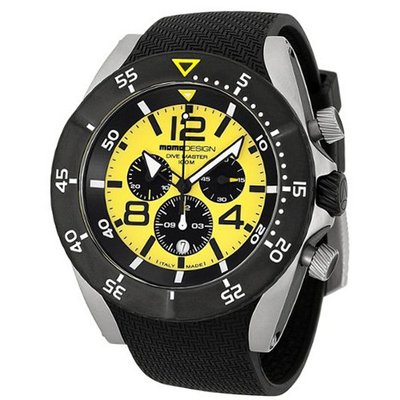 Momo Design Dive Master Chronograph Yellow Dial Stainless Steel MD278SB41