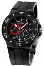 Momo Design Tempest Black and Red Chronograph Dial Black Silicone MD1004BK11