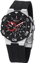 Momo Design TEMPEST MD1004SS-01BKRD-RB 46mm Stainless Steel Case Black Silicone Mineral