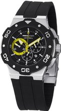 Momo Design TEMPEST MD1004SS-03BKYW-RB 46mm Stainless Steel Case Black Silicone Mineral