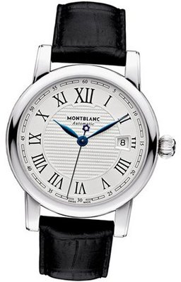 Montblanc Star Date Automatic Silver Dial Black Leather 107114