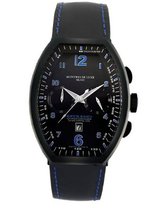Montres De Luxe EXN 8001 Estremo Black Titanium and Aluminum Chronograph Luminous Leather Date
