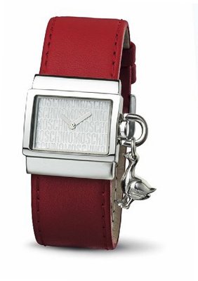 Let's Quack The Duck Silver Dial Red Leather