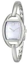 Movado 0606607 Miri Stainless Steel Case and Bangle Bracelet Diamonds White Mother-Of-Pearl Dial