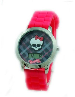Monsters High Girls Digit with Hot Pink Silicon Band