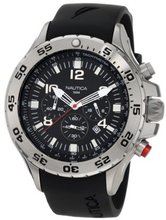 Nautica N14536 NST Stainless Steel and Black Resin
