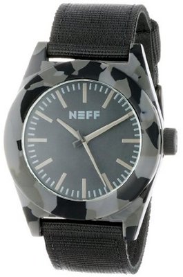 Neff NF0213-camo Stainless Steel Case Acetate Top Nylon Strap