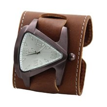 Nemesis BSTW041S Oversized Collection Classic Brown Triangle Leather Band