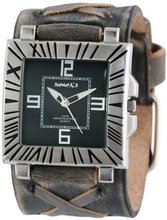 Nemesis FXB034K Romance Classic Collection Grey Faded X Leather Band