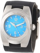 Nemesis HST015L Signature Stainless Steel Blue Dial Leather Cuff