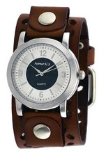 Nemesis #PLB094S Retro Dual Collection Design Patterned Wide Leather Band
