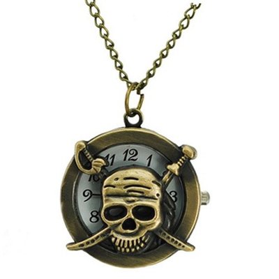 Stylish Scareful Cool Skeleton Shaped Reminiscence Chain Pendant Pocket