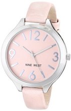 Nine West NW/1609PKPK Silver-Tone Case Blush Pink Dial and Strap