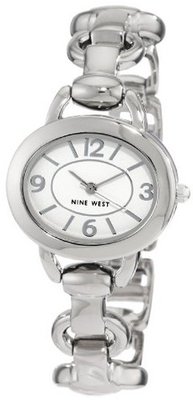 Nine West NW1105WTSB Silver-Tone Link Bracelet