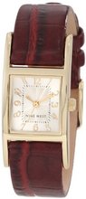 Nine West NW1178SVBE Gold-Tone White Dial Berry Strap
