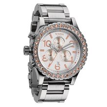 uNIXON Nixon - 42-20 Chrono - Silver / Champagne Crystal 