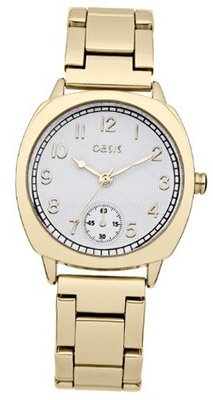 Oasis B1360 Ladies White and Gold