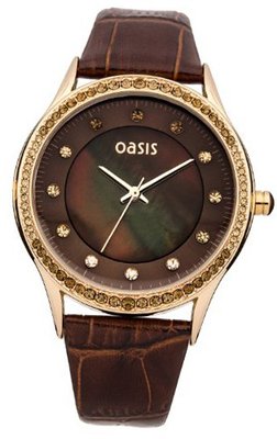 Oasis B1409 Ladies All Brown Leather Strap