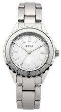 Oasis Ladies Quartz with Mother Of Pearl Dial Analogue Display and Silver Bracelet B1200