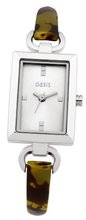 Oasis Ladies Quartz with Silver Dial Analogue Display and Multicolour Plastic or Pu Bangle B1191
