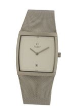 Obaku V102GCCMC 34mm Ivory Dial Rectangular Stainless Steel