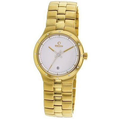 Obaku V111LGWSG Harmony Round White Dial Gold Tone Stainless Steel