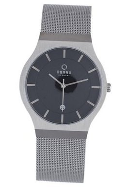 Obaku V123GCBMC Black Dial Steel Date