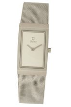 Obaku V127LCIMC Rectangular Silver Dial Steel