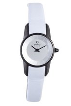 Obaku V130LBIRW Titanium Coated White Leather