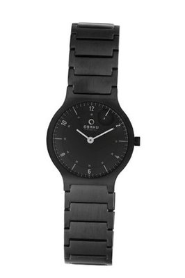 Obaku V133LBBSB Black Titanium Coated Stainless Steel