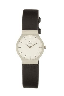 Obaku V133LCIRB White Dial Black Leather