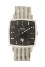 Obaku V134GCBMC Square Black Dial Big Date Steel