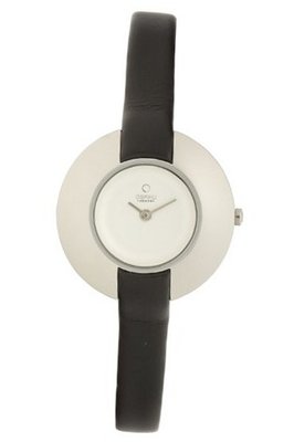 Obaku V135LCIRB Round Silver Dial Black Leather