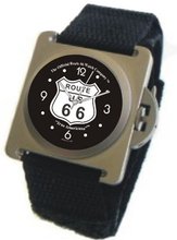 "Route 66" Stainless Steel Cuff From The Official Route 66 Company With Velcro Strap