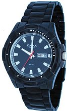 Omax #DZX003 Black Ion Plated 50M Day/Date Casual Sports
