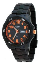 Omax #DZX011B002 Black Ion Plated 50M Day/Date Casual Sports