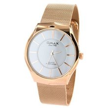 Omax Fashion in Mesh Band and Rose Gold Color, White Dial