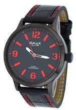 Omax #H004 Black Ion Plated Black Dial European Style Analog Sports